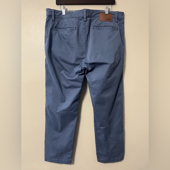Mavi Edward Slim Straight Leg Chino Pants Vintage Indigo Sateen Twill 36 x 34 - Picture 6 of 8